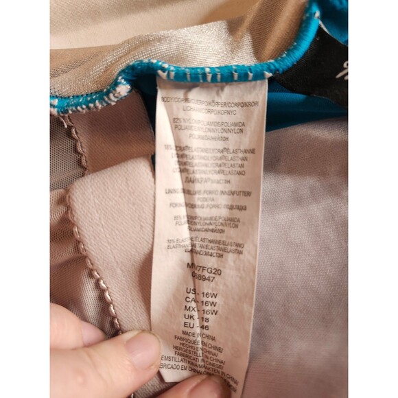 Maxine Of Hollywood Swim Swimsuit One Piece Padded Blue Plus Size 2XL - Picture 5 of 7